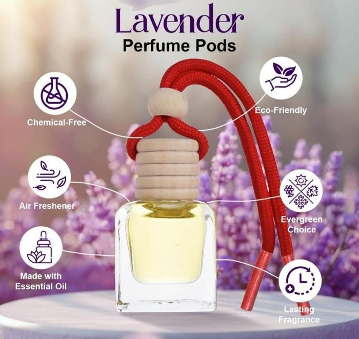 Hanging Car Perfume Pod (10 ml) – Musk Scent, Long-Lasting Fragrance (Pack of 1)