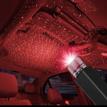 12V USB Star Atmosphere Lamp – 360° Rotating Car Ambient Light Projector (Single Piece)