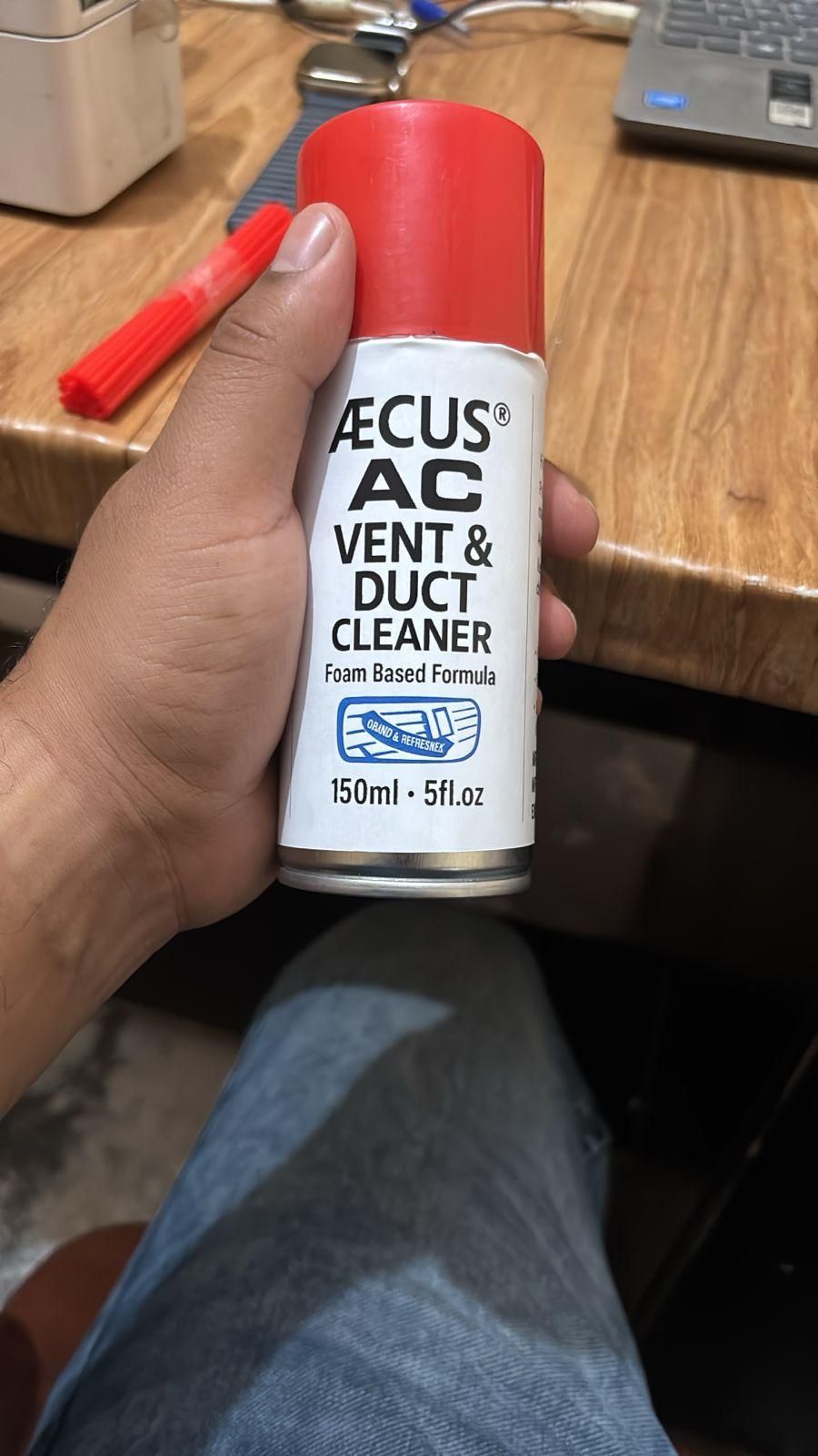 Car AC Vent & Duct Cleaner – 150 ml Foaming Odor Eliminator with 360° Spray Nozzle