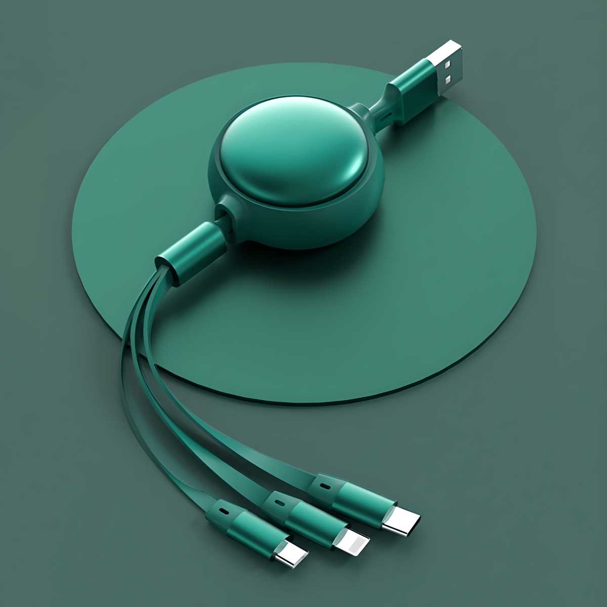 Universal 3-in-1 Charging & Data Cable – USB-A to USB-C, Micro-USB & Lightning (Pack of 1)