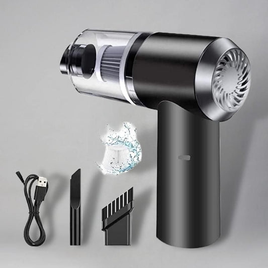 2-in-1 Portable Car Vacuum Cleaner – Dust Collection with Brush Attachment