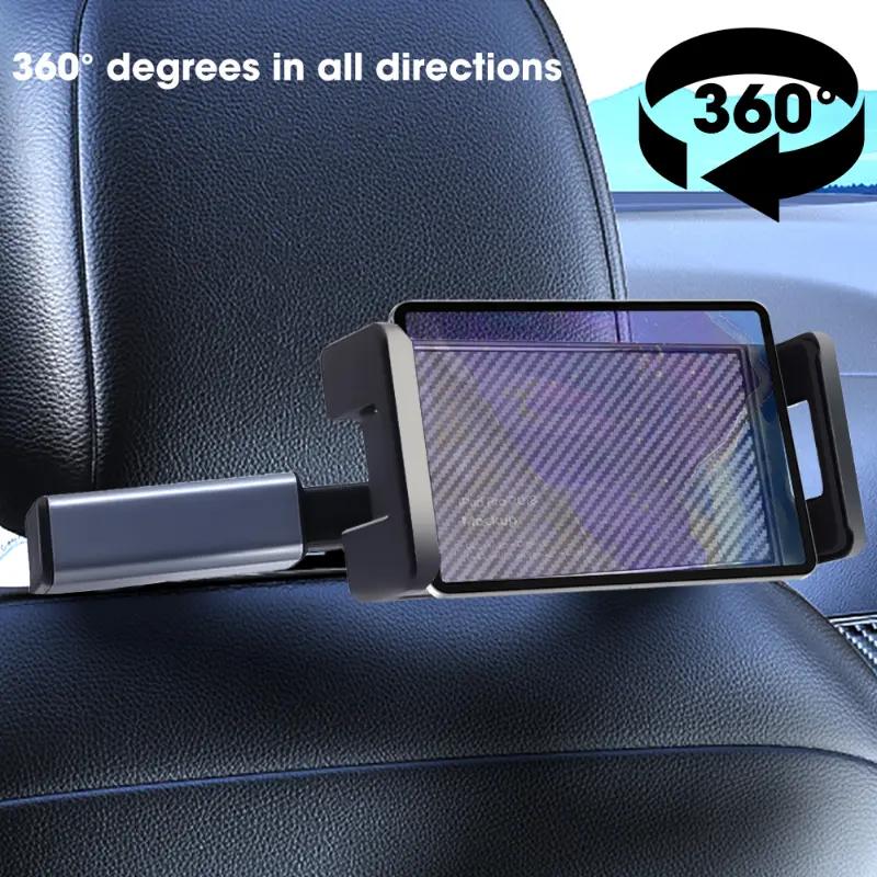 Adjustable Car Headrest Tablet & Phone Holder – Stretch Mount for Backseat Entertainment