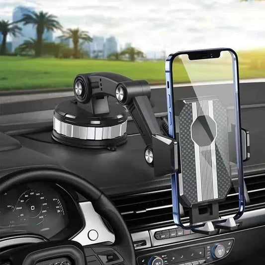 One‑Button Pop‑Up Suction Cup Phone Holder – 360° Rotating Dashboard & Windshield Mount