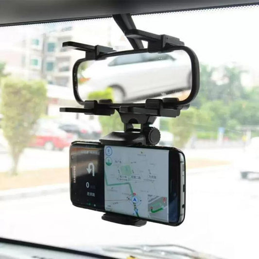 360° Rearview Mirror Mount Holder – Universal Truck & Car Phone Cradle