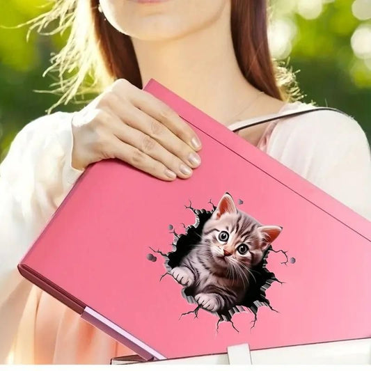 Durable Cat Pattern Self-Adhesive Vinyl Car Decal Sticker - Carokit