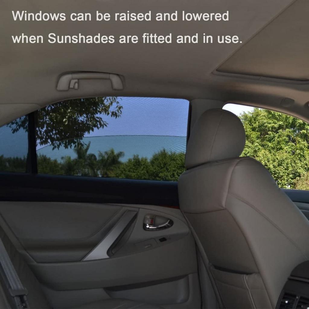UV Protection Mesh Car Curtains – 4-Pack Breathable Window Shades - Carokit