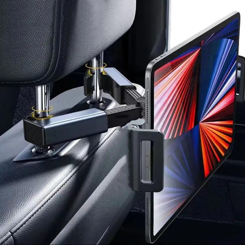 Adjustable Car Headrest Tablet & Phone Holder – Stretch Mount for Backseat Entertainment