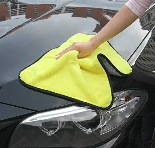 Microfiber Car & Glass Cleaning Cloth – Pack of 2 (30×40 cm, 600 GSM) - Carokit
