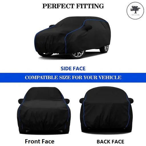 Universal Waterproof Car Cover with Elastic Bottom & Mirror Pockets