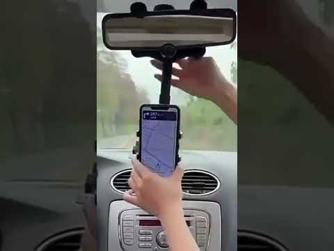 360° Rearview Mirror Mount Holder – Universal Truck & Car Phone Cradle