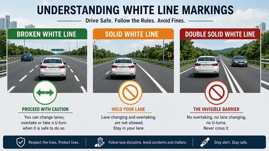 Decoding Indian Road Markings: Solid, Broken, and Double White Lines