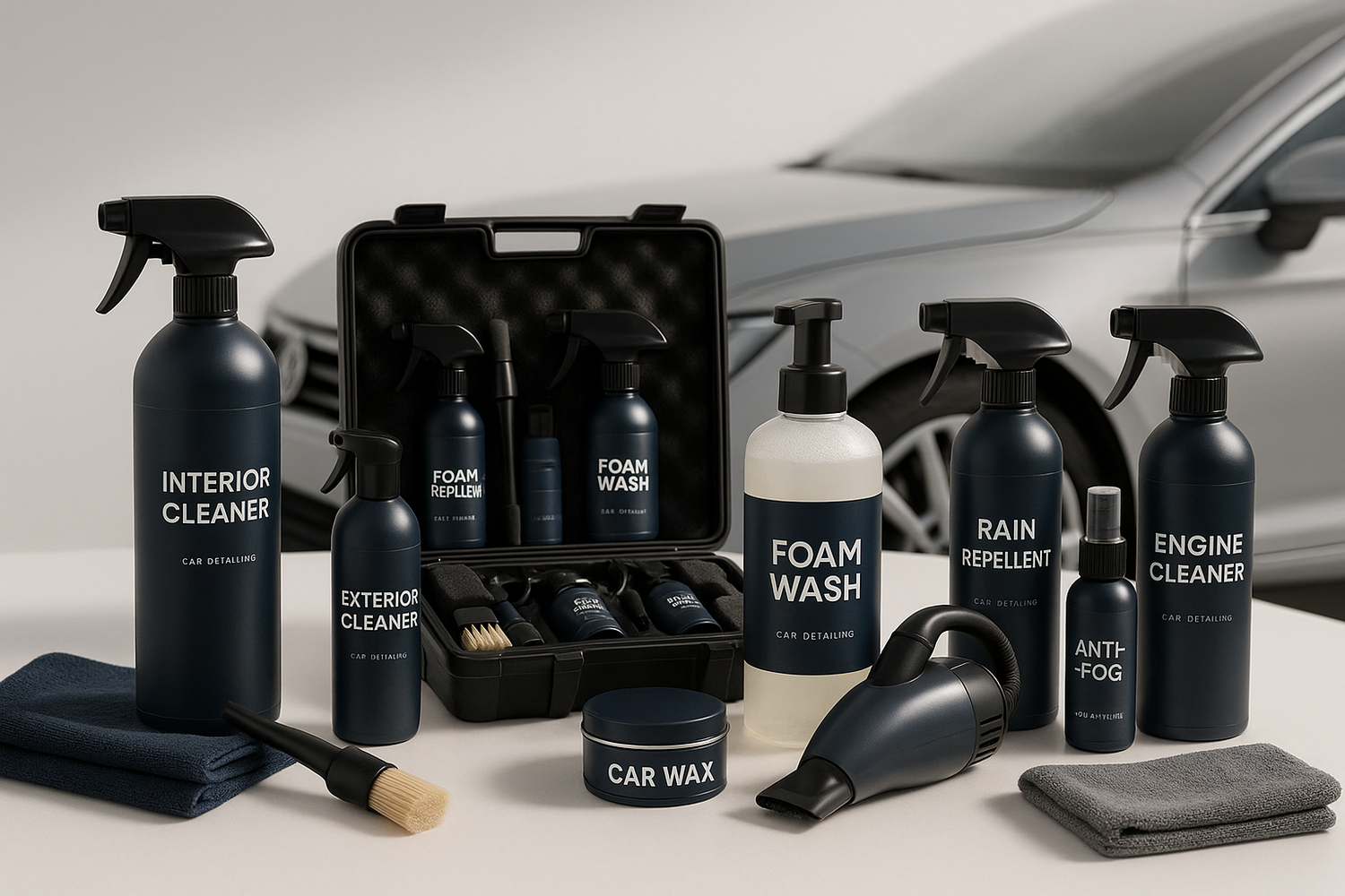 car interior cleaner and exterior cleaning kit collection