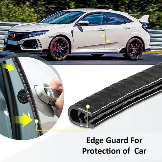 Universal 5 m Car Door Protector Strip – Metal & Rubber Anti-Scratch Edge Guard