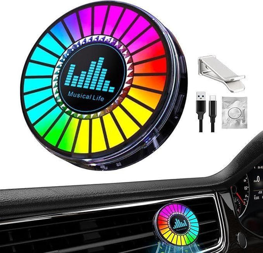Sound-Activated RGB Ambient Car Lamp – 26 Color Rhythm Light - Carokit 