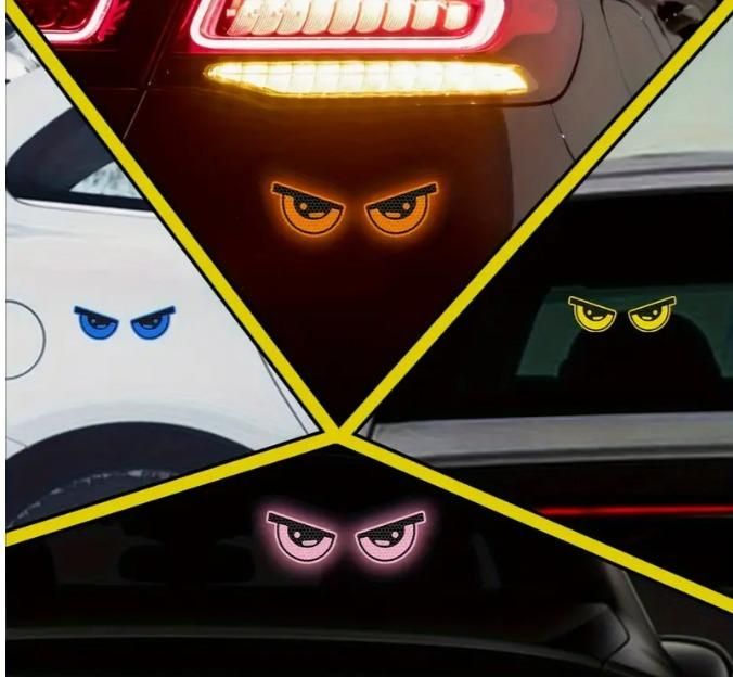 4 Pieces Monster Eyes Car Reflective Stickers Pack of 2 - Carokit 