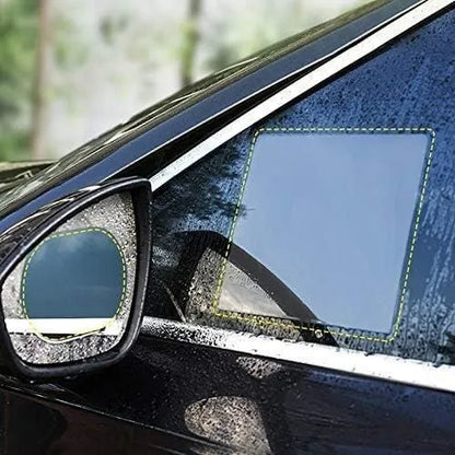 Waterproof Anti-Fog Rearview Mirror Film – Pack of 2