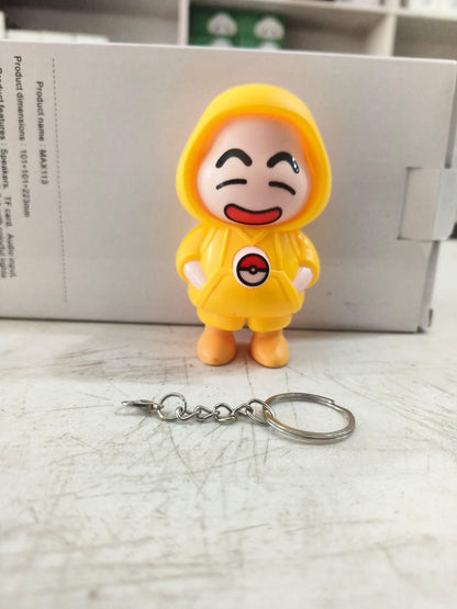 Shinchan Face-Changing Keychain – 3‑Expression Rotating Cartoon Keyring - Carokit