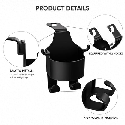 3 in 1 Universal Car Seat Headrest Hooks – Pack of 2, Heavy-Duty Organizer Hangers