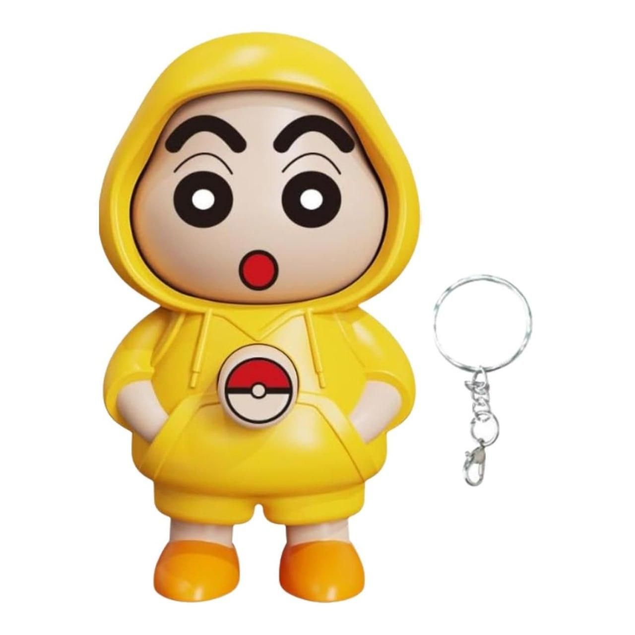 Shinchan Face-Changing Keychain – 3‑Expression Rotating Cartoon Keyring - Carokit