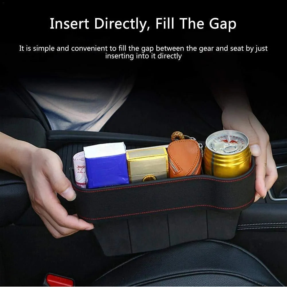 PU Leather Seat Gap Filler Organizer – Multifunctional Storage