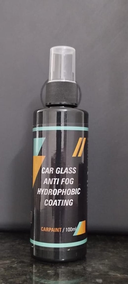 Car Glass Anti-Fog & Hydrophobic Coating – 100 ml Spray | Rain Repellent & Fog Prevention for Windshield and Mirrors