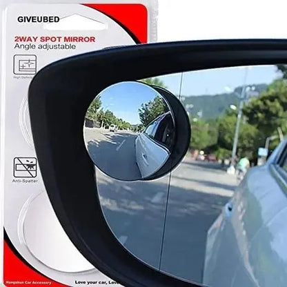Wide-Angle Stick-On Blind Spot Mirrors – Pack of 2