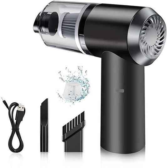 2-in-1 Portable Car Vacuum Cleaner – Dust Collection with Brush Attachment