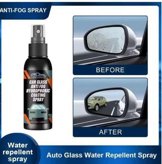 Car Glass Anti-Fog & Hydrophobic Coating – 100 ml Spray | Rain Repellent & Fog Prevention for Windshield and Mirrors