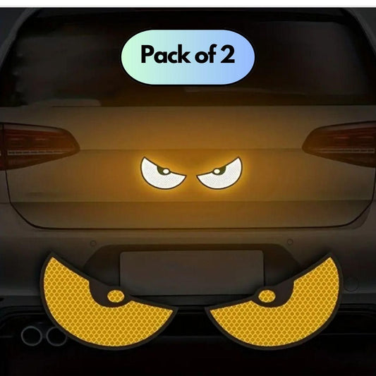 4 Pieces Monster Eyes Car Reflective Stickers Pack of 2 - Carokit 