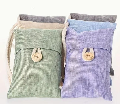 Pack of 2 Bamboo Charcoal Air Purifying Bags – Natural Car Odor Absorbers