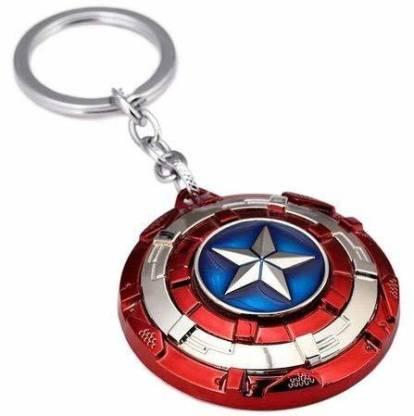 Captain America Shield Metal Car Keychain – Avengers-Inspired Superhero Accessory - Carokit