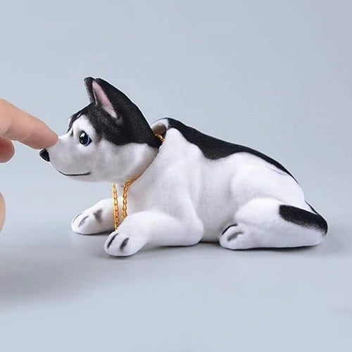 cute bobblehead dog car accessory nodding head design for all car dashboards India | Carokit