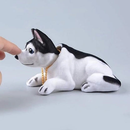 cute bobblehead dog car accessory nodding head design for all car dashboards India | Carokit