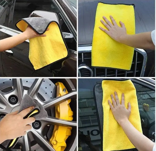 Microfiber Car & Glass Cleaning Cloth – Pack of 2 (30×40 cm, 600 GSM) - Carokit