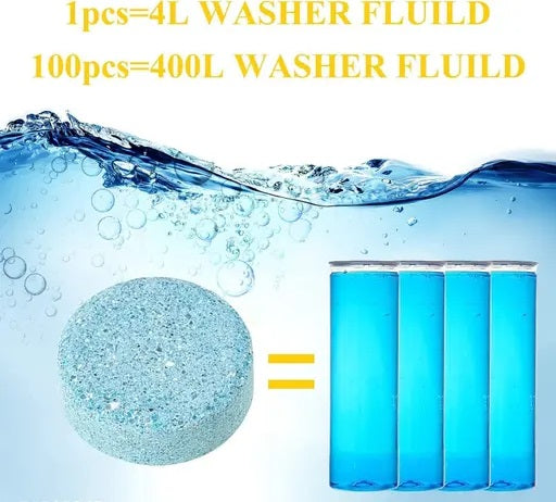 50 Pcs Car Wiper Detergent Effervescent Tablets – Windshield Glass Cleaner - Carokit 