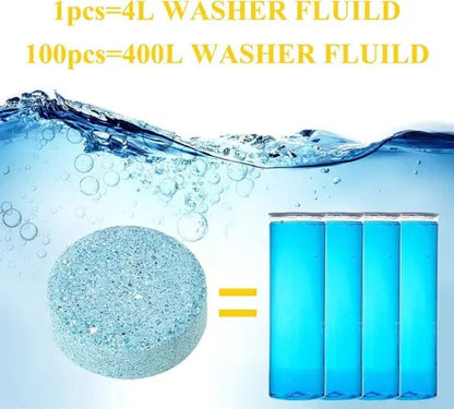 50 Pcs Car Wiper Detergent Effervescent Tablets – Windshield Glass Cleaner - Carokit 
