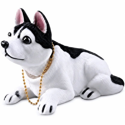 car dashboard decor for dog lovers cute nodding dog showpiece gift idea India | Carokit