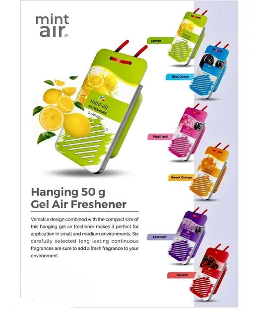 Lavender Spa Gel Hanging Air Freshener – Clear Gel (Pack of 1) - Carokit