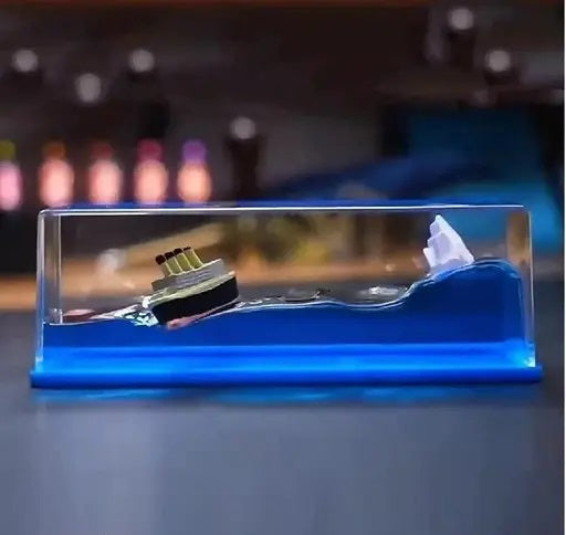 Liquid Wave Titanic Dashboard Showpiece – Acrylic & Resin - Carokit