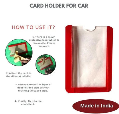 Fastag Holder Universal Card Cover – With Double-Sided Tape