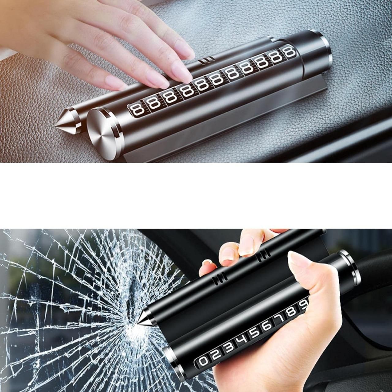Multipurpose Car Safety Hammer – Emergency Glass Breaker & Seat Belt Cutter | Compact Automotive Escape Tool - Carokit