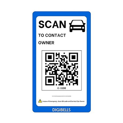 Digibells QR parking sticker scan to contact car owner without sharing number India | Carokit