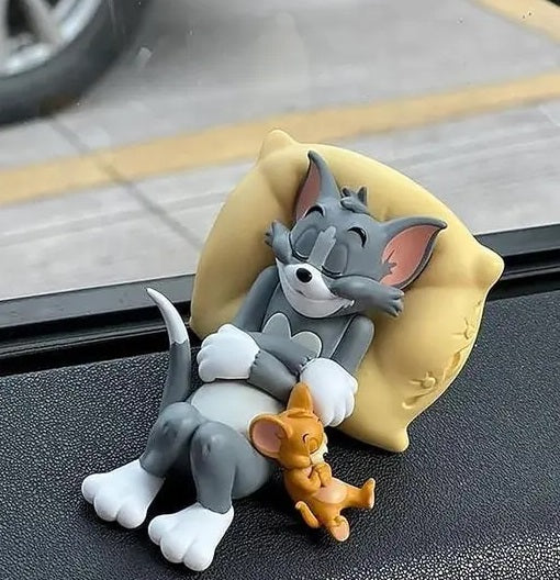 “Tom & Jerry Sleeping” Dashboard Toy PVC Figurine – Car & Table Decor - Carokit