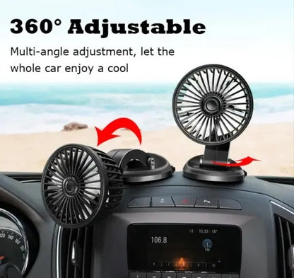 12V Electric Cooling Fan (Single Head, 360° Rotatable) – Car Air Circulator