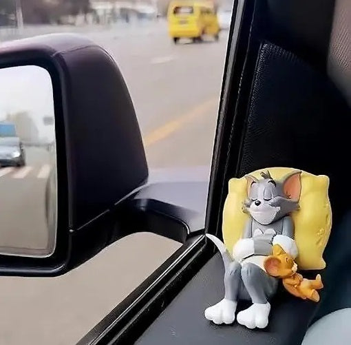 “Tom & Jerry Sleeping” Dashboard Toy PVC Figurine – Car & Table Decor - Carokit
