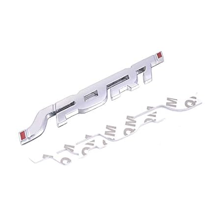 3D Sport Logo Metal Badge Emblem Sticker – Chrome, 14 × 2 cm